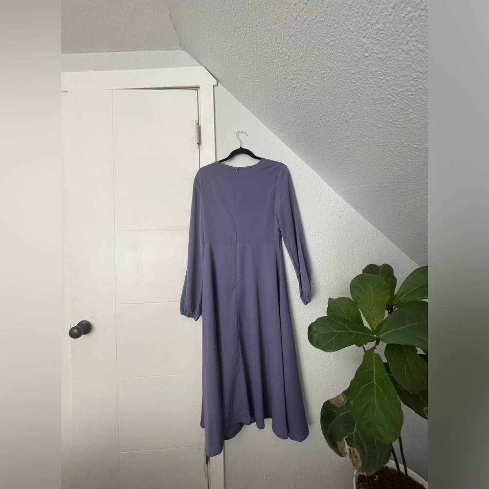Lavender silk dress midi